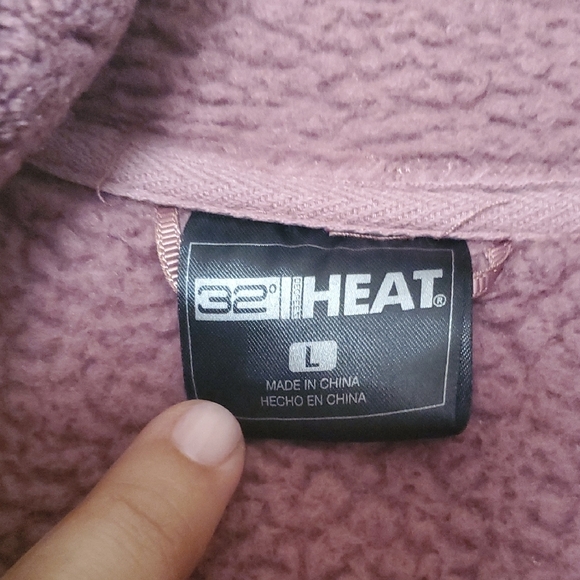 32 Degrees Pink Teddy Jacket Plush Velvet-Like - Picture 3 of 6